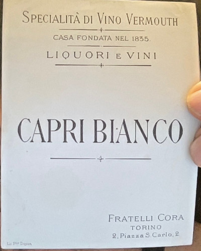 Etichetta vino capri bianco - etichetta,